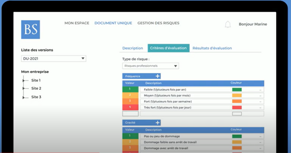 screenshot of bs-QHSE