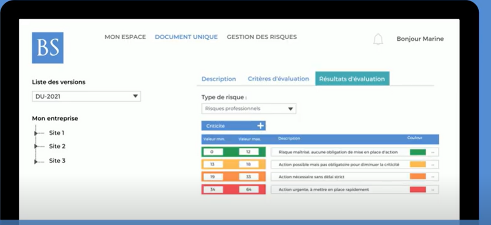 screenshot of bs-QHSE