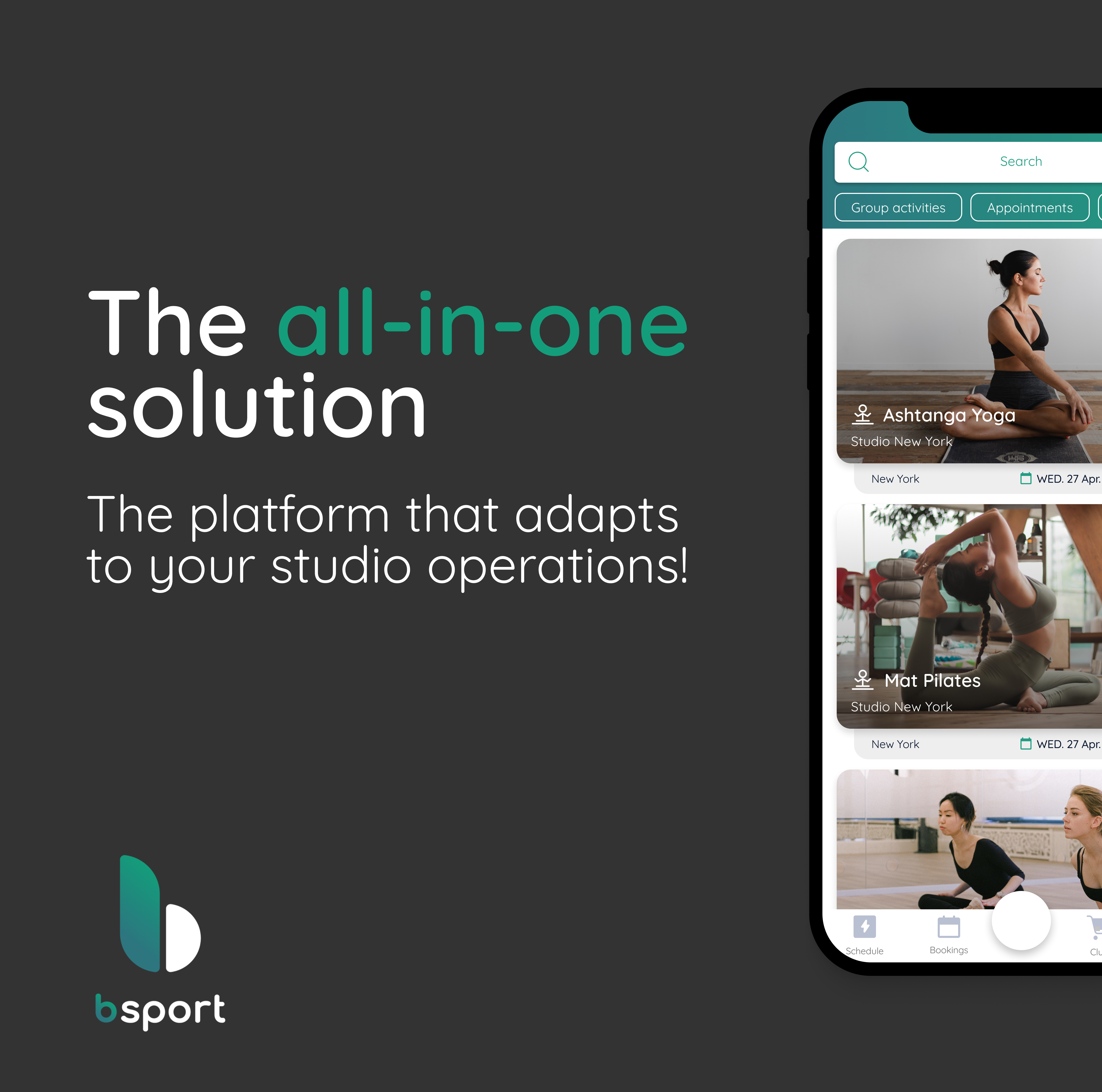 screenshot of bsport