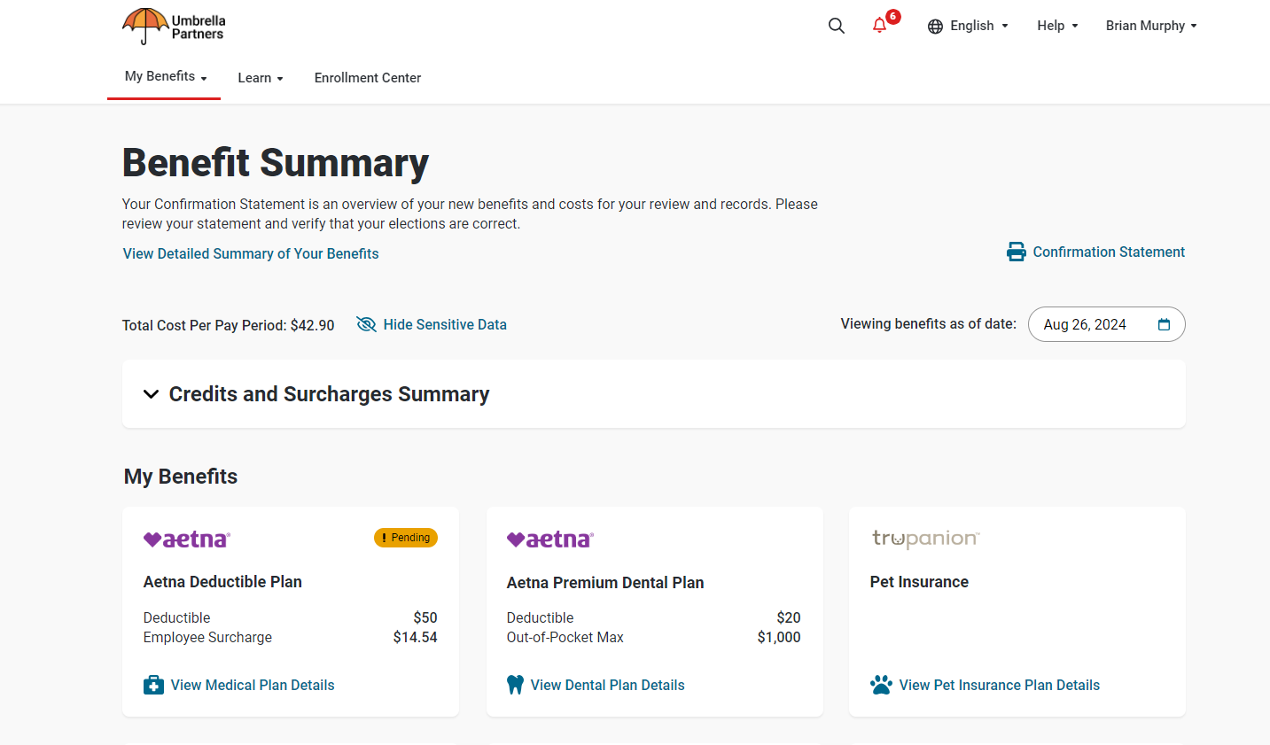 screenshot of bswift