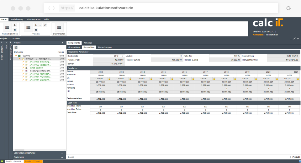 screenshot of calcIT
