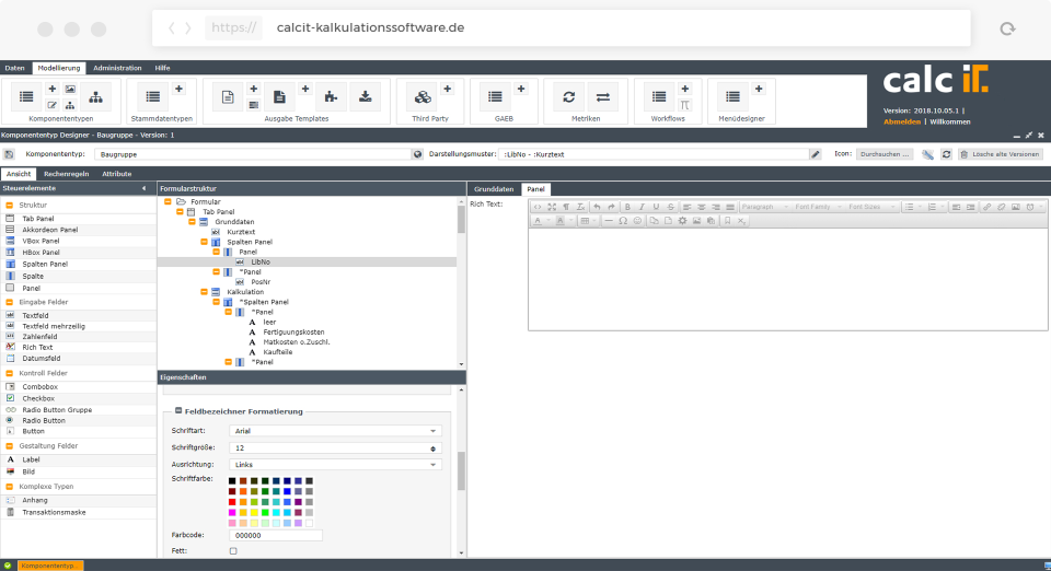 screenshot of calcIT