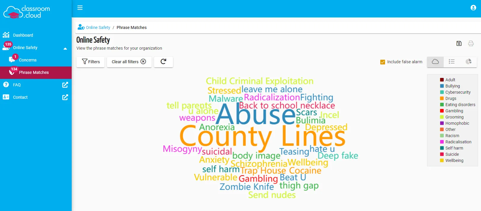 screenshot of classroom.cloud