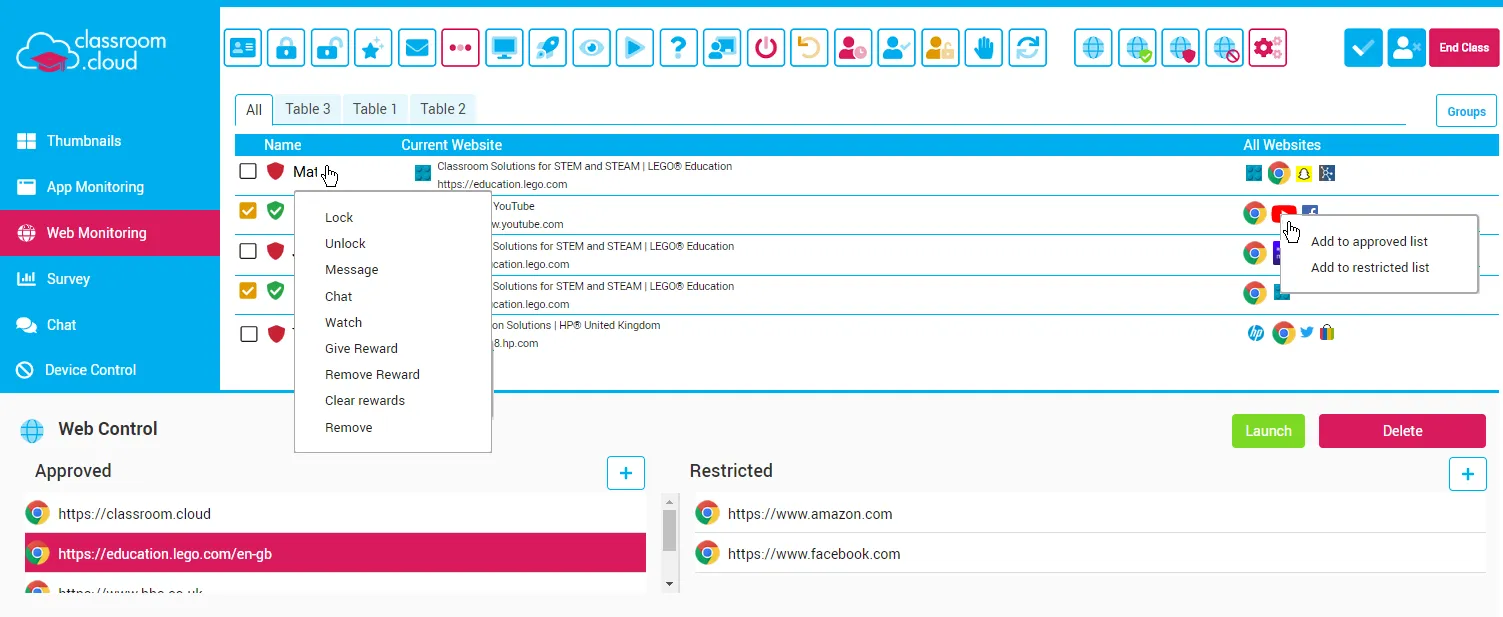 screenshot of classroom.cloud
