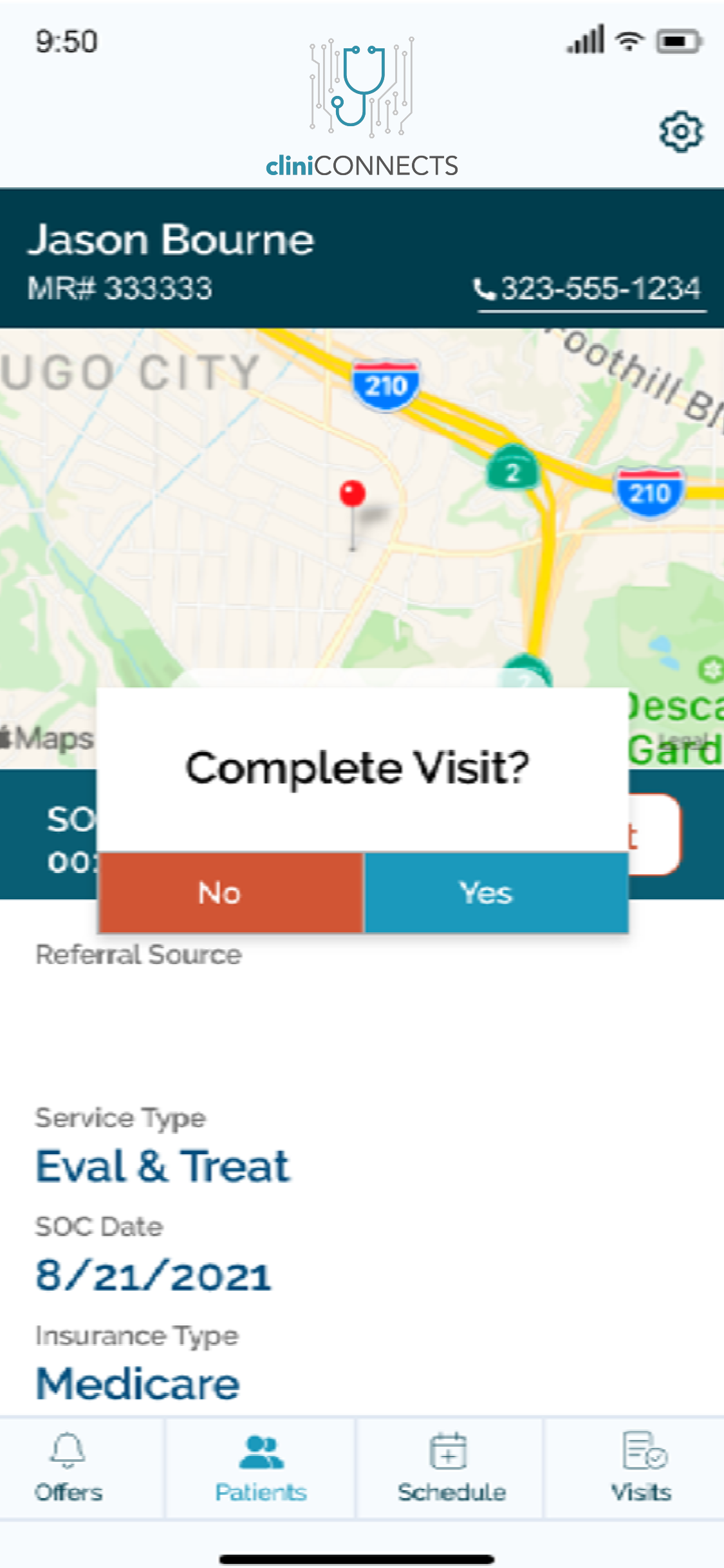 screenshot of cliniCONNECTS