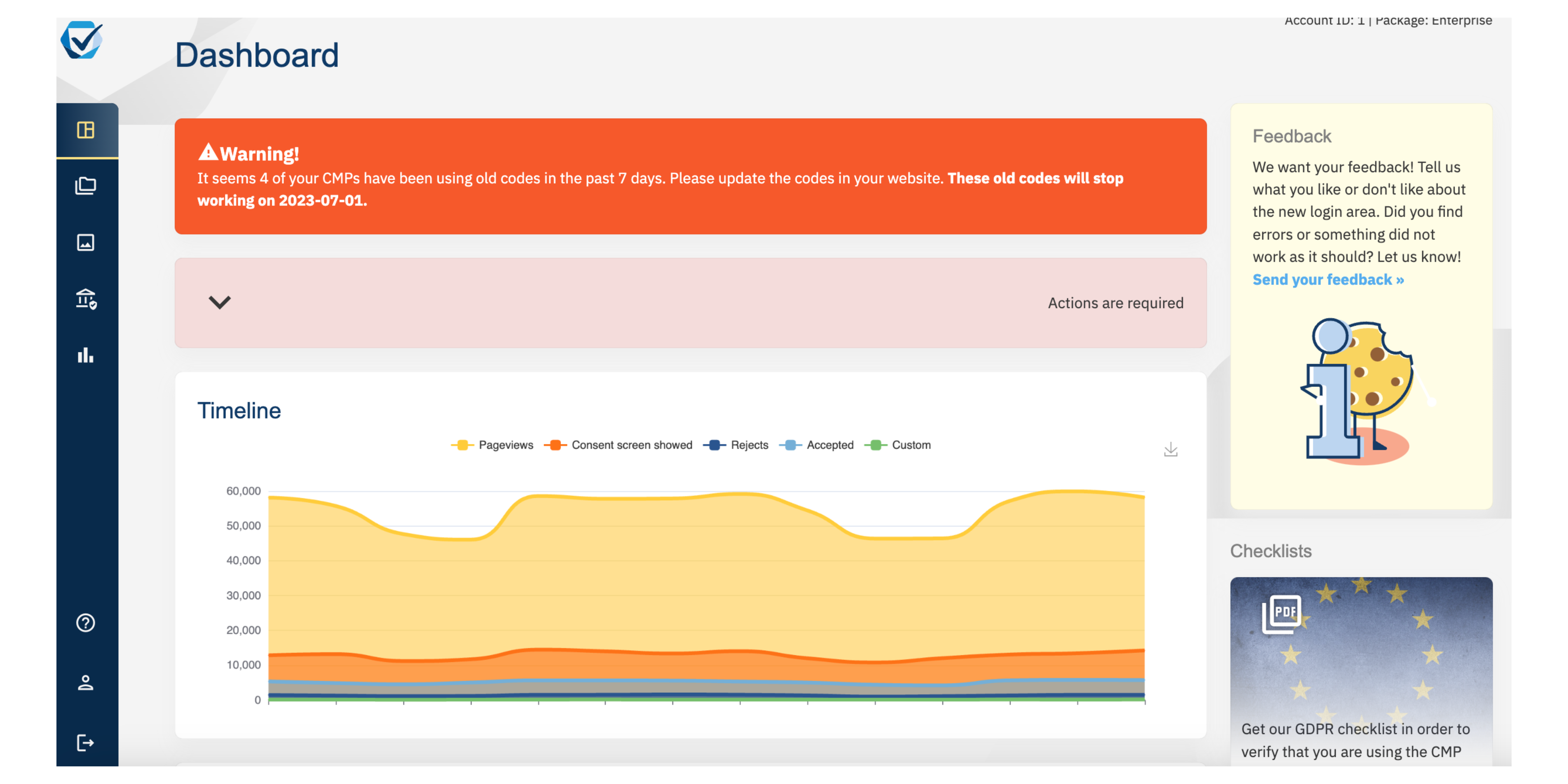 screenshot of consentmanager