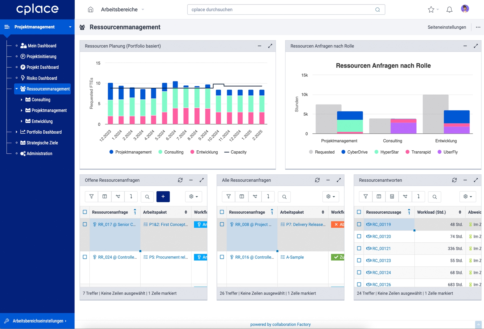 screenshot of cplace