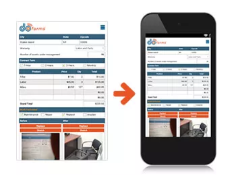 screenshot of doForms