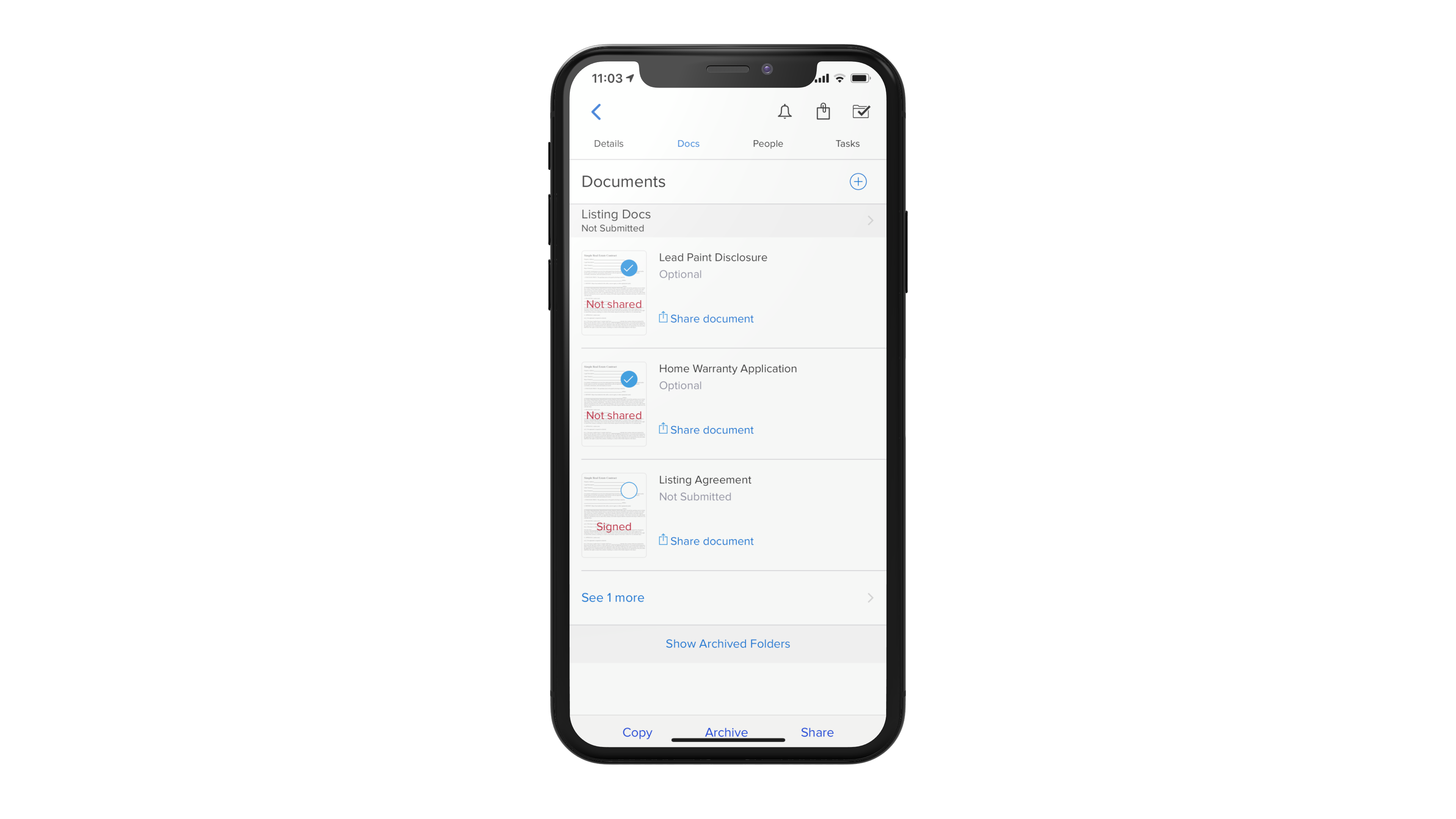 screenshot of dotloop