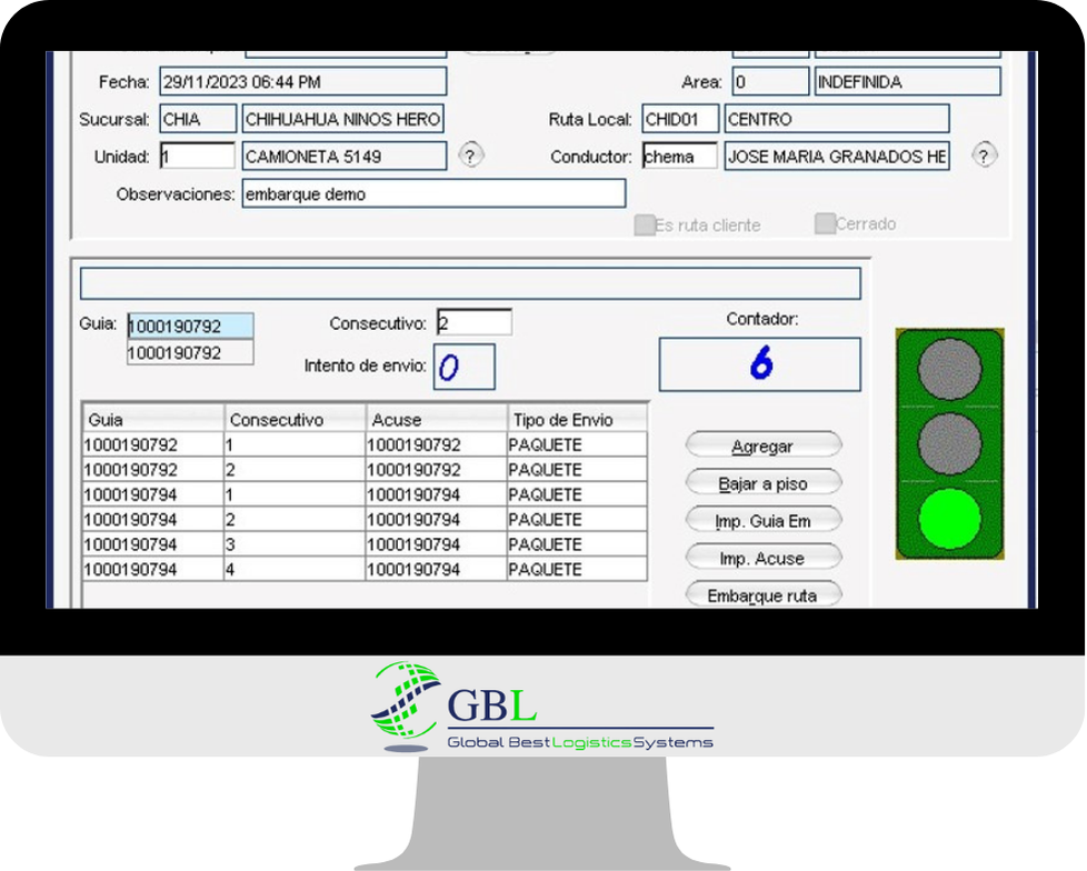screenshot of e-Parcel