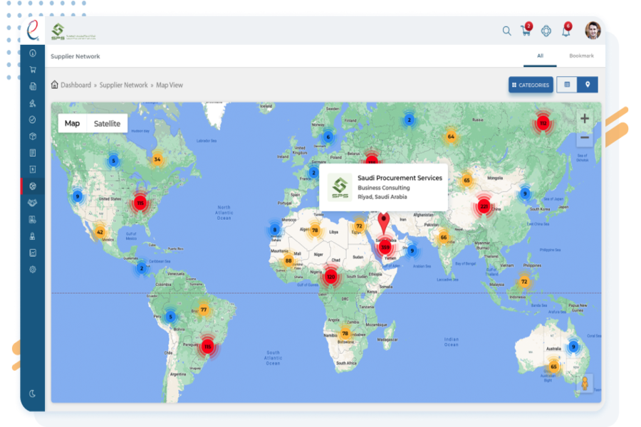 screenshot of e-Procure