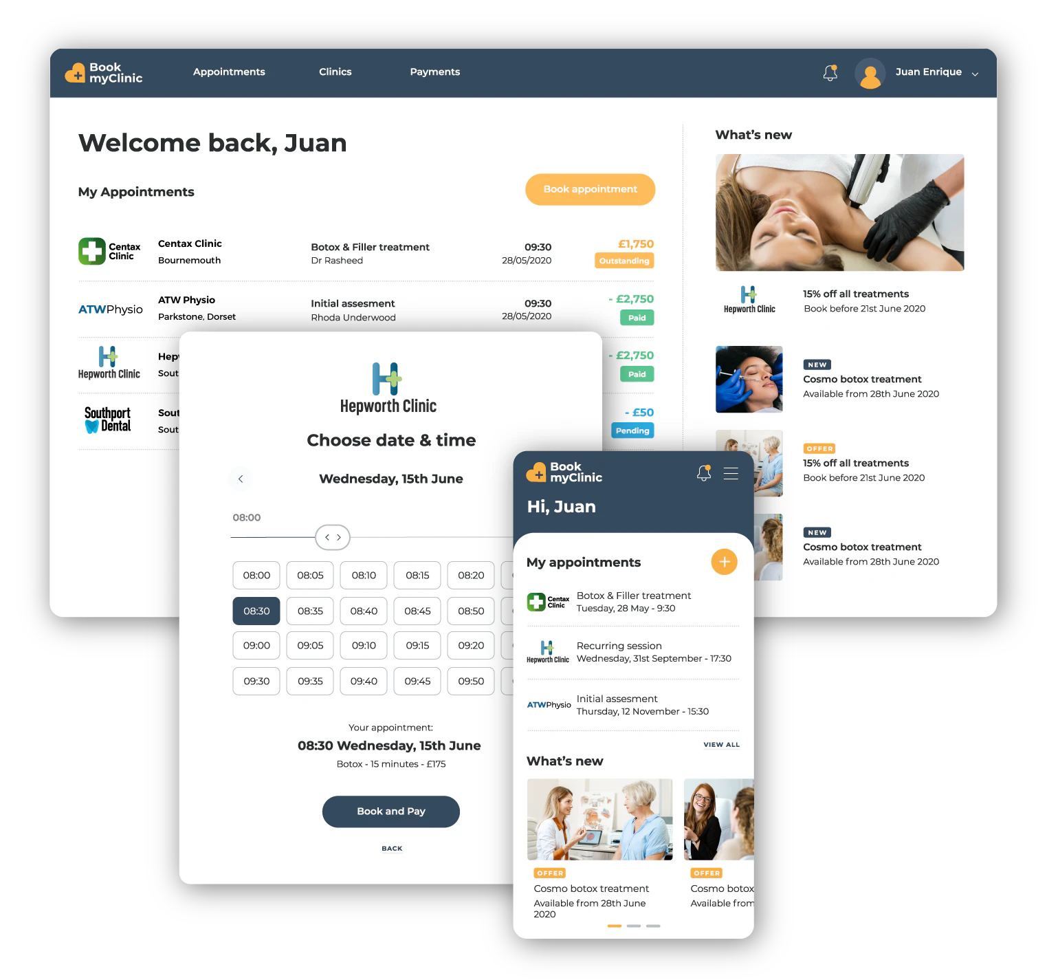 screenshot of e-clinic