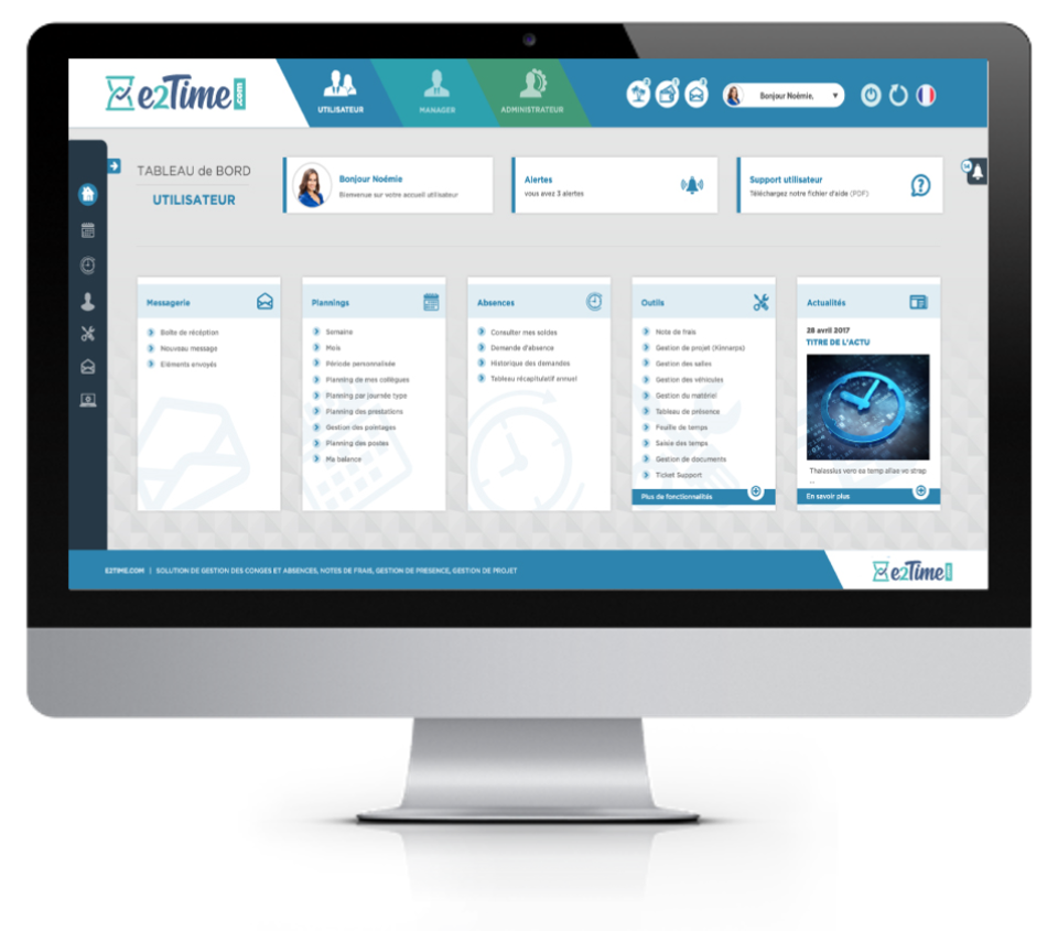 screenshot of e2Time.com