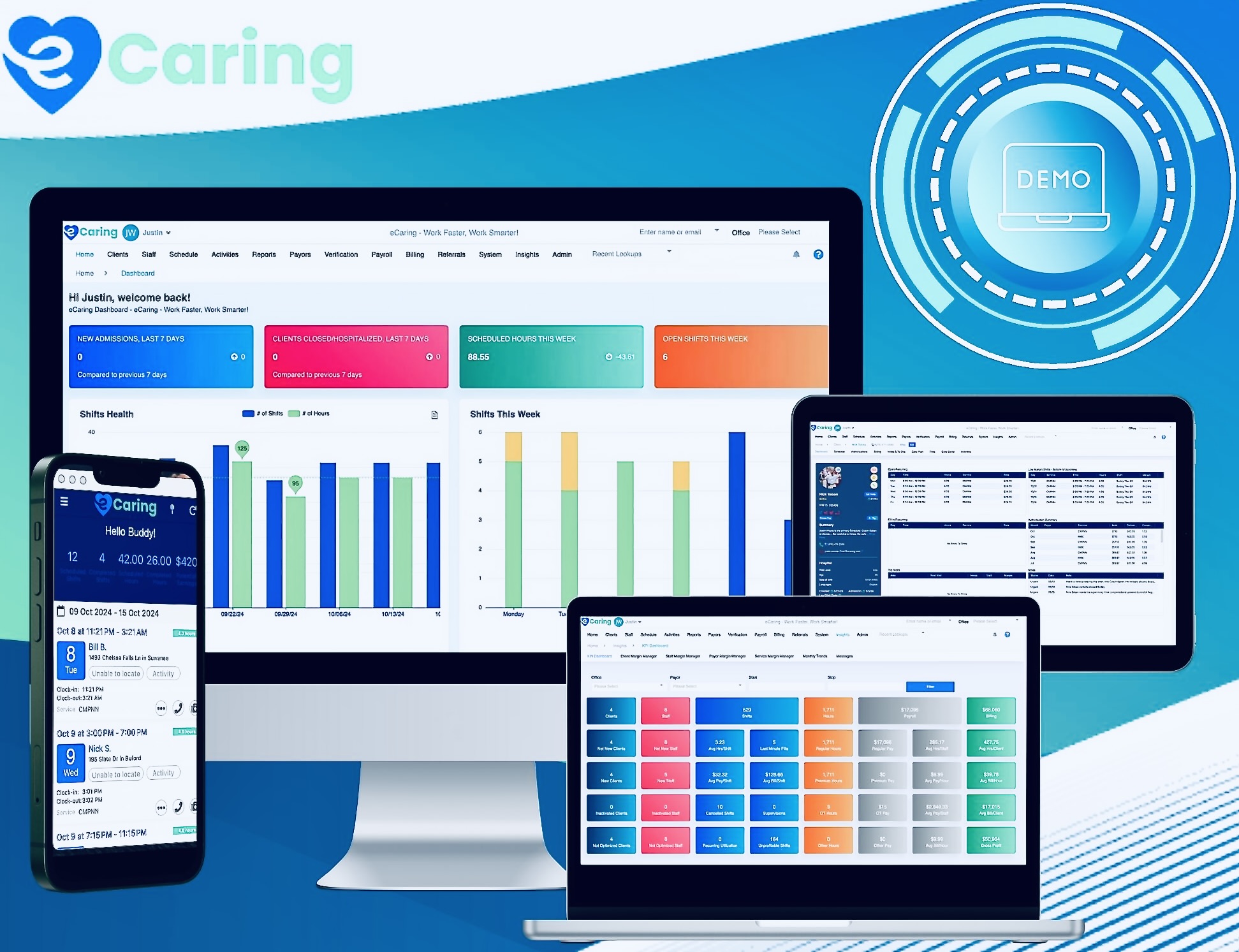 screenshot of eCaring