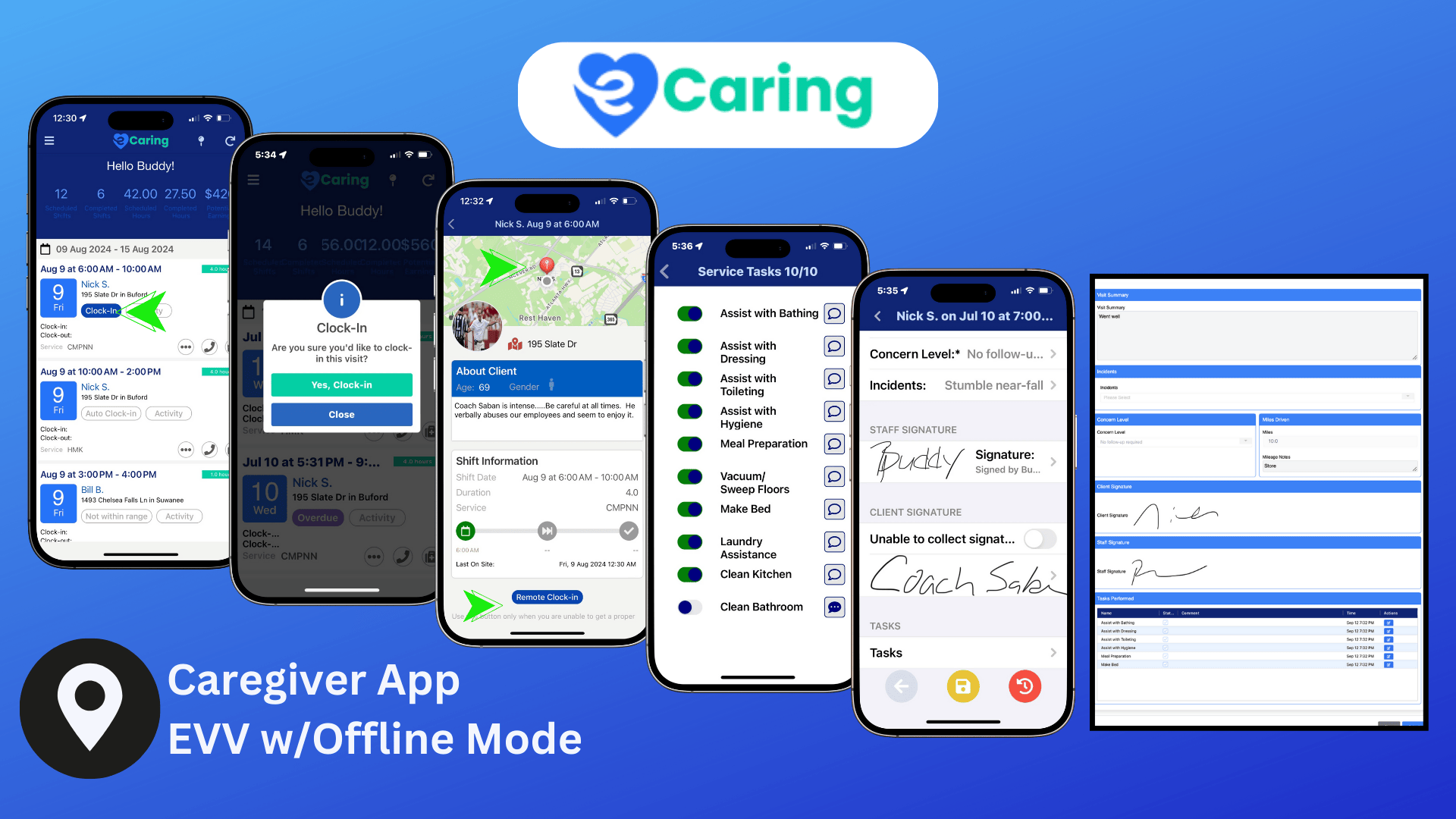 screenshot of eCaring