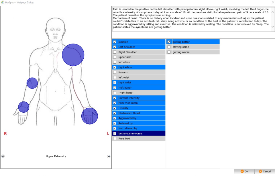 screenshot of eChiroEHR