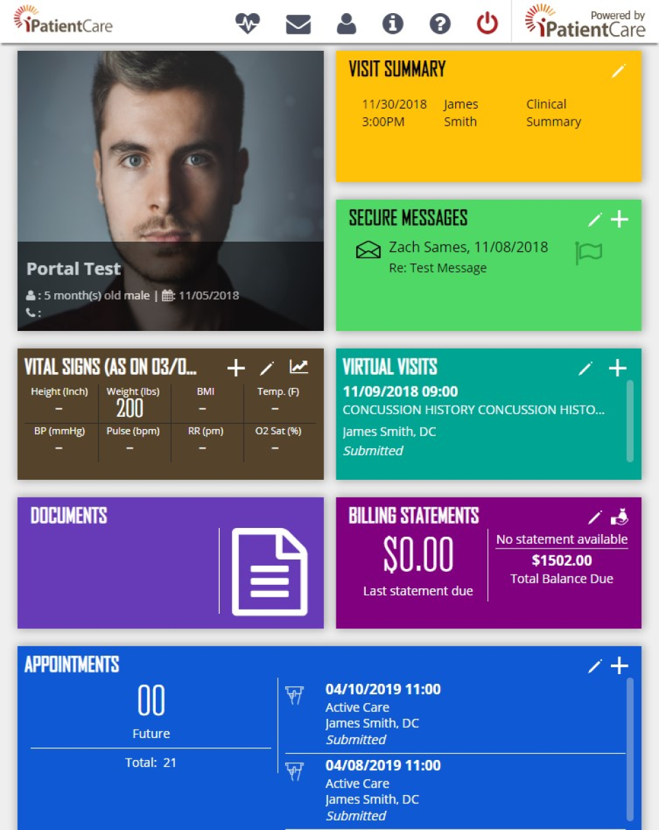 screenshot of eChiroEHR