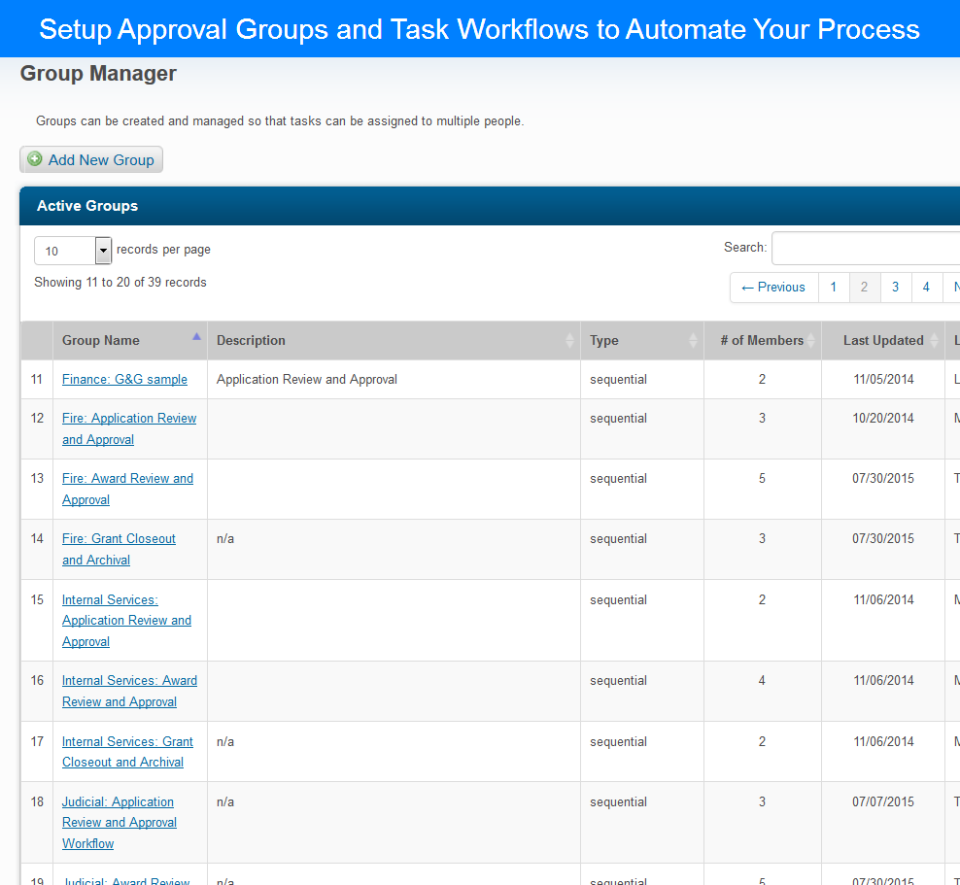 screenshot of eCivis