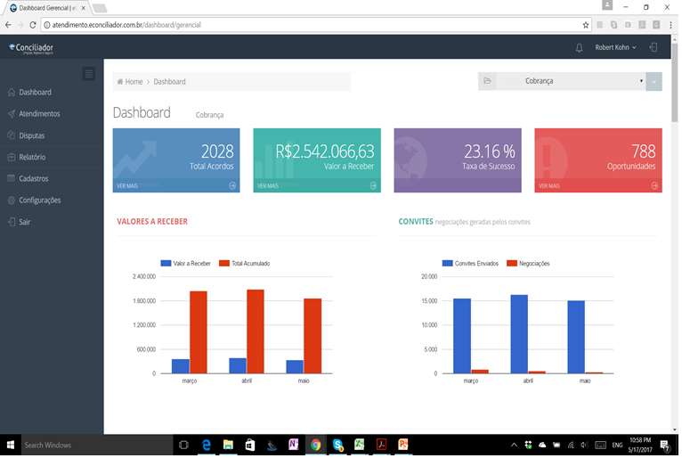 screenshot of eConciliador