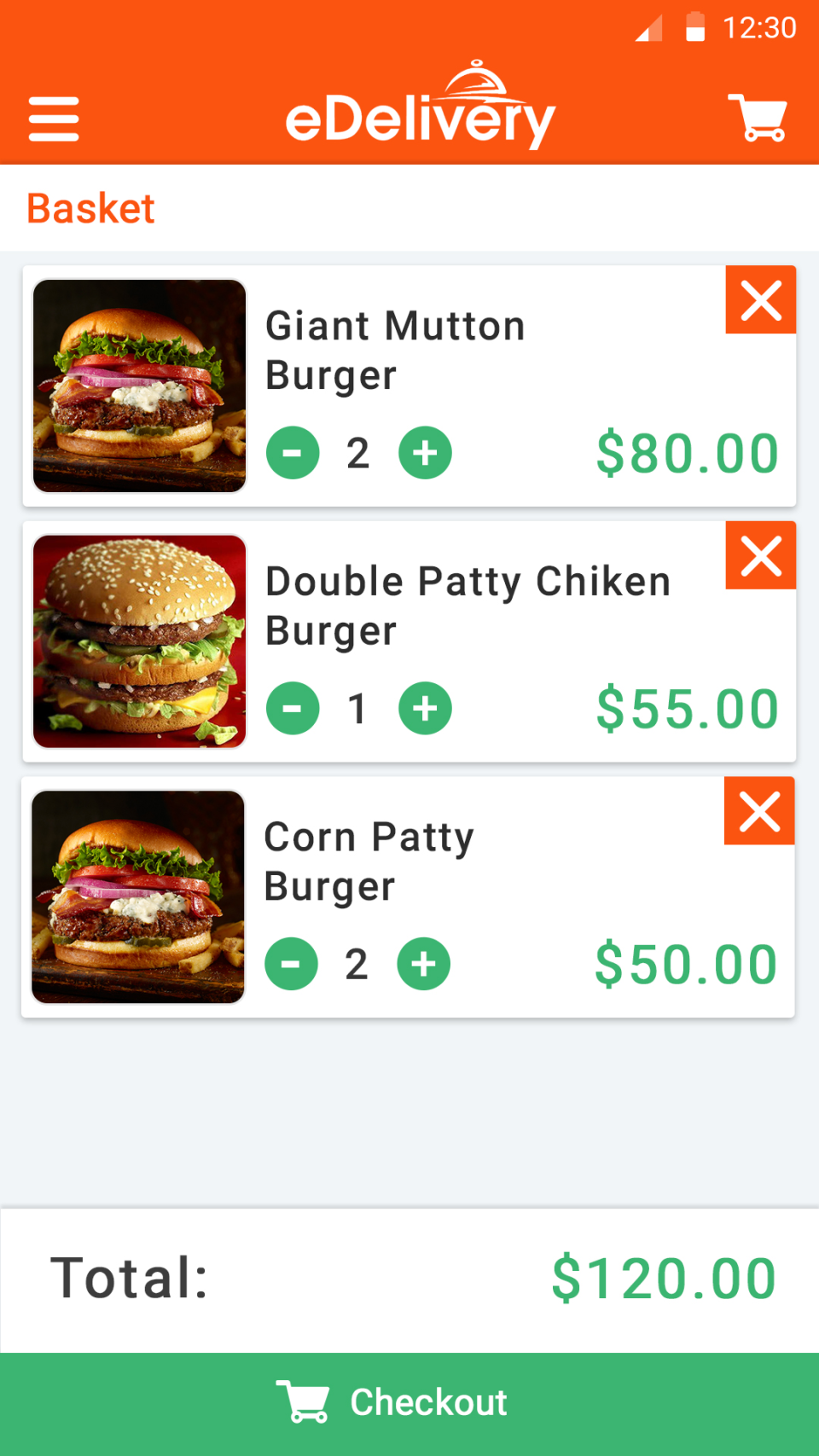 screenshot of eDeliveryApp