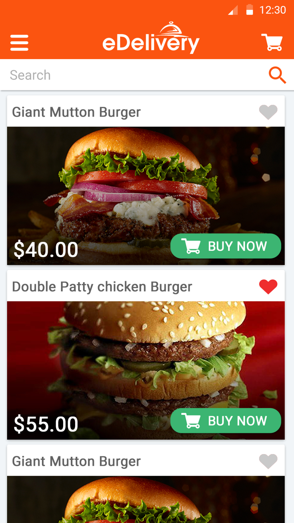 screenshot of eDeliveryApp