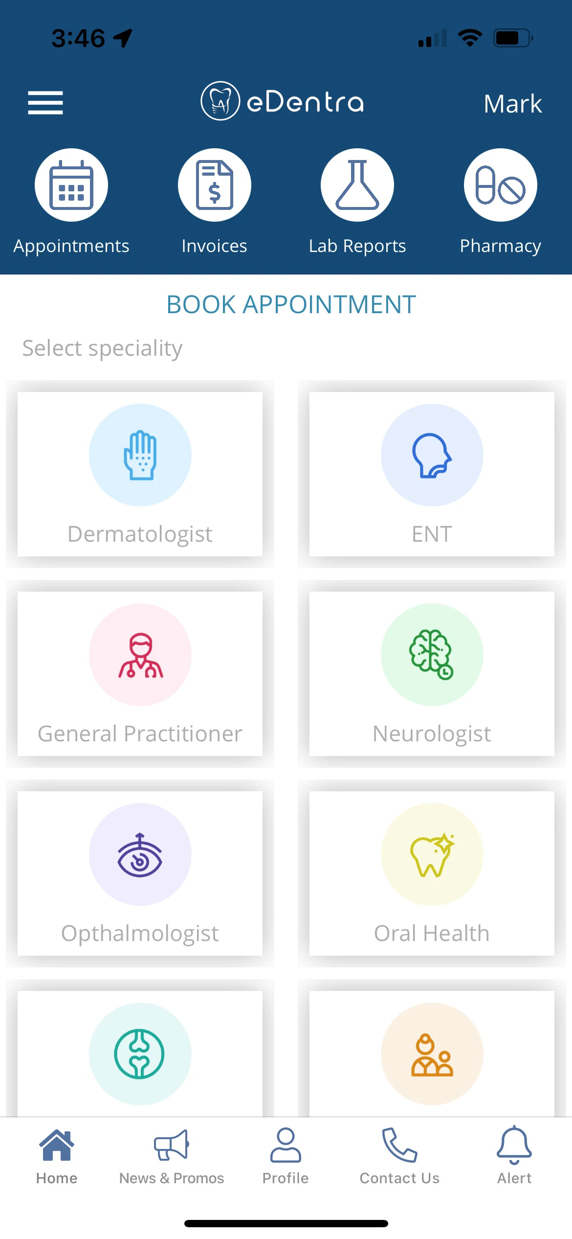 screenshot of eDentra
