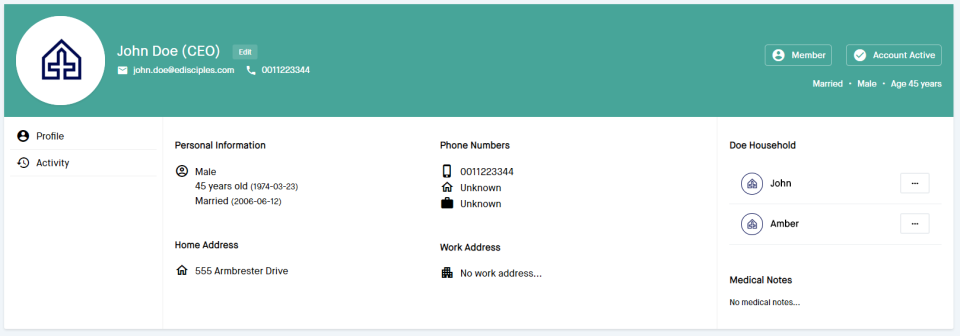 screenshot of eDisciples