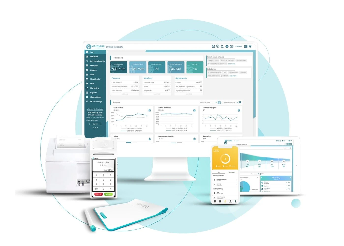 screenshot of eFitness