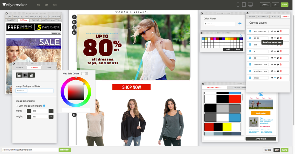 screenshot of eFlyerMaker