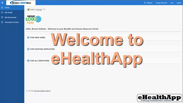 screenshot of eHealthApp