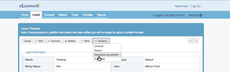 screenshot of eLuminate