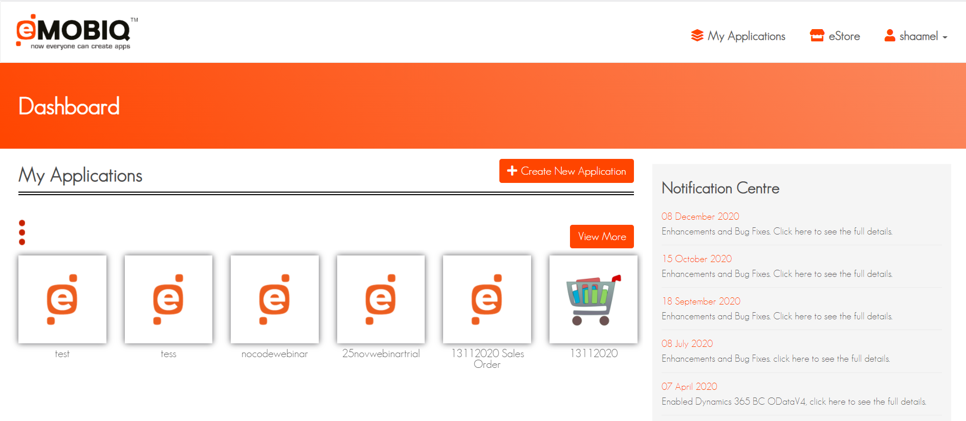 screenshot of eMOBIQ