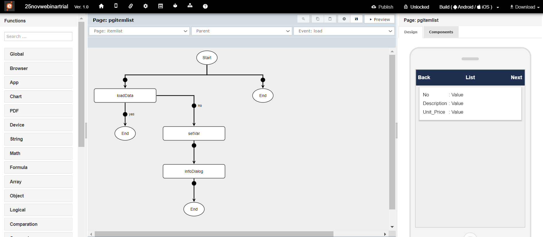 screenshot of eMOBIQ
