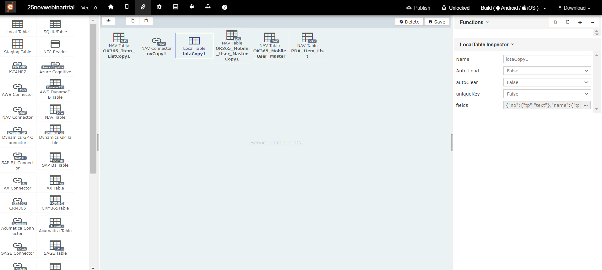 screenshot of eMOBIQ