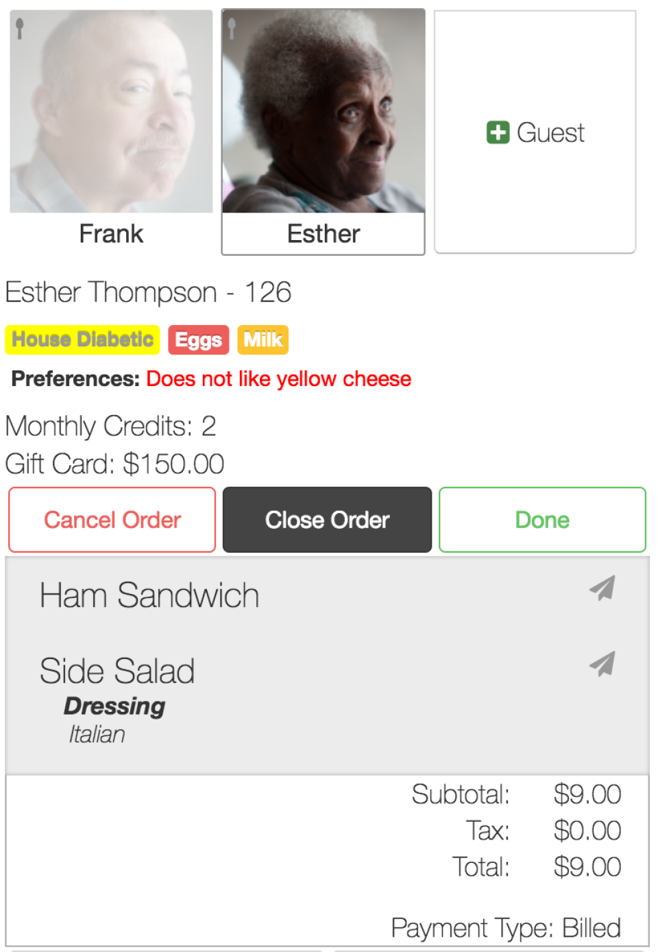 screenshot of eMenuCHOICE