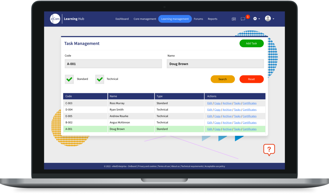 screenshot of eNetEnterprise