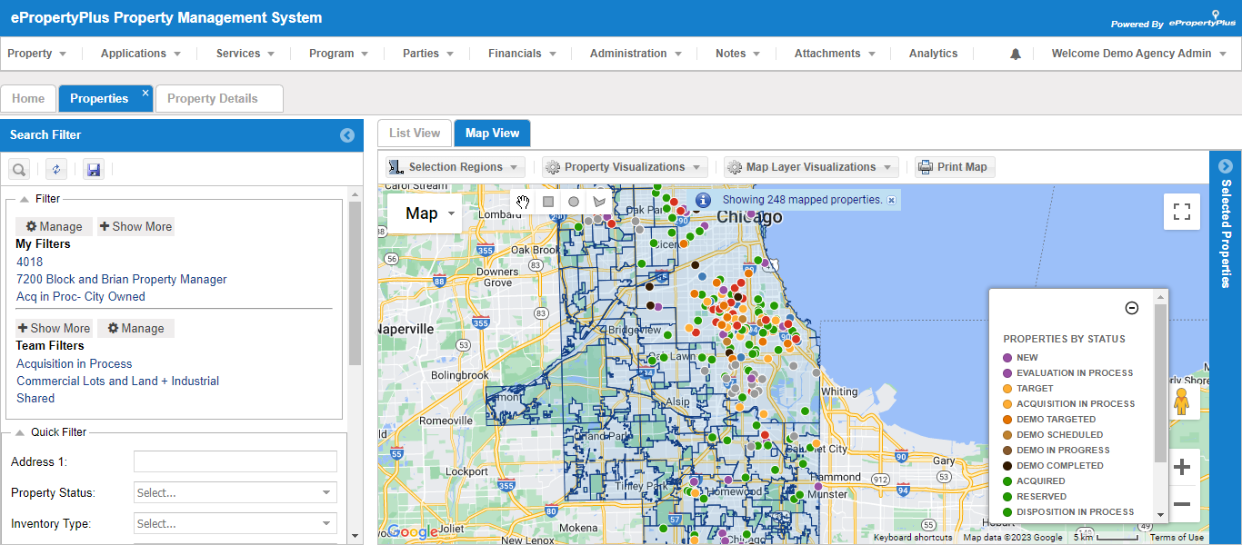 screenshot of ePropertyPlus