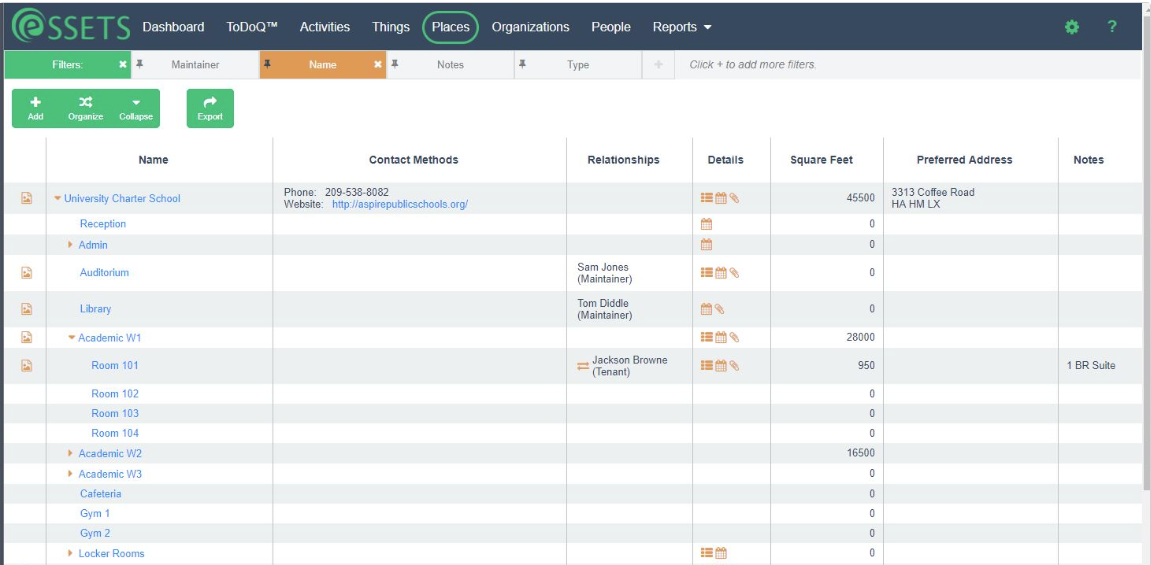 screenshot of eSSETS