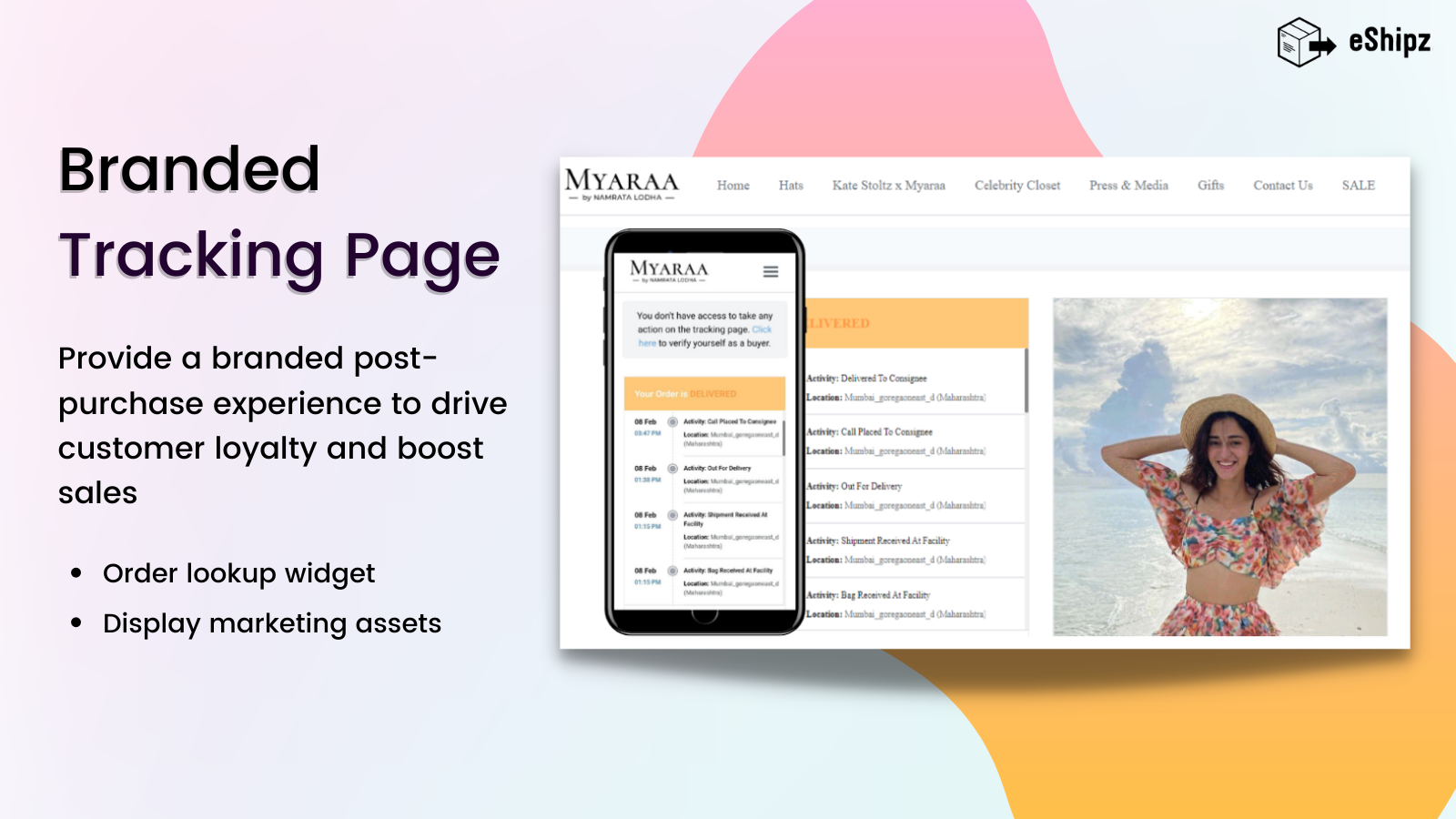 screenshot of eShipz