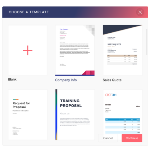 screenshot of eSigns