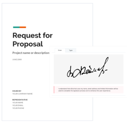 screenshot of eSigns