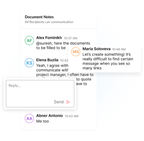 screenshot of eSigns