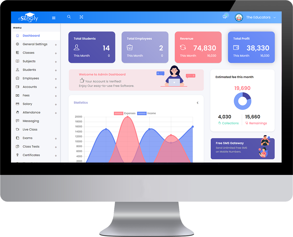 screenshot of eSkooly