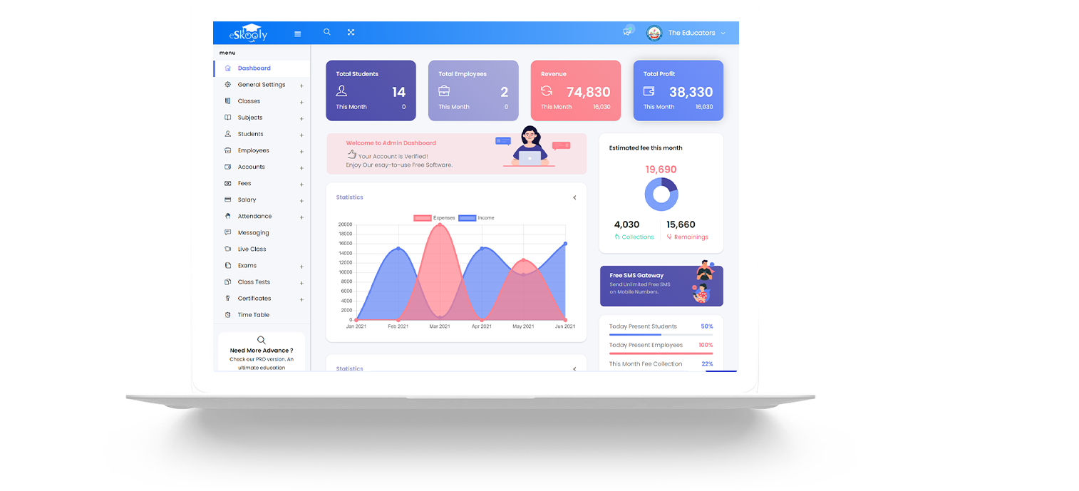 screenshot of eSkooly