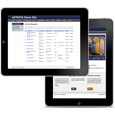 screenshot of eStrata