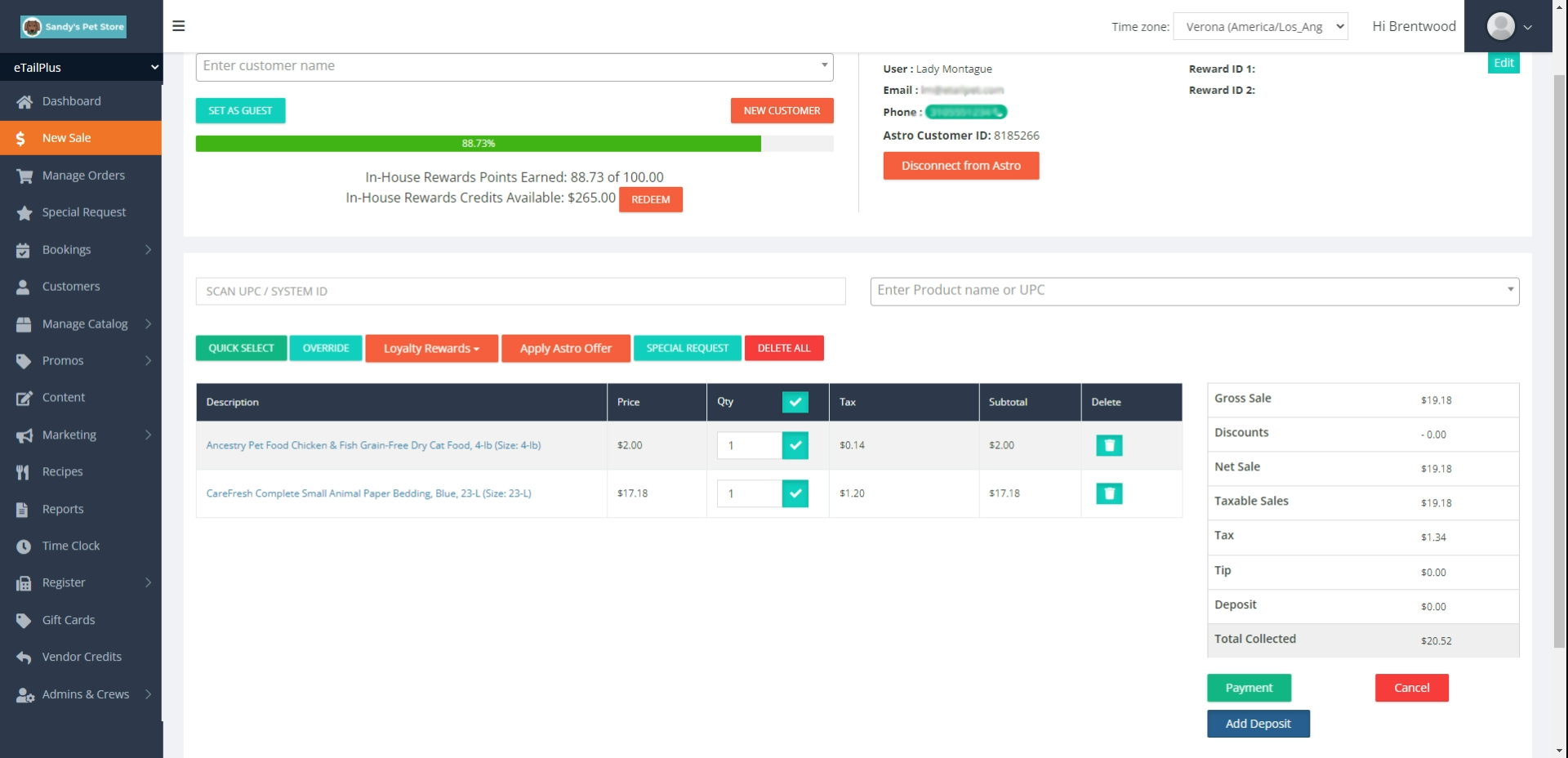 screenshot of eTailPet