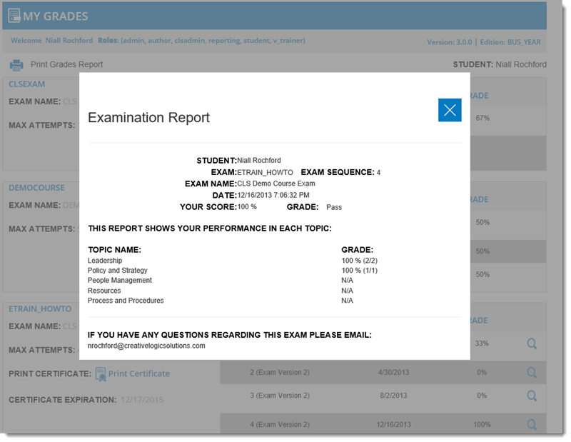 screenshot of eTrainCenter