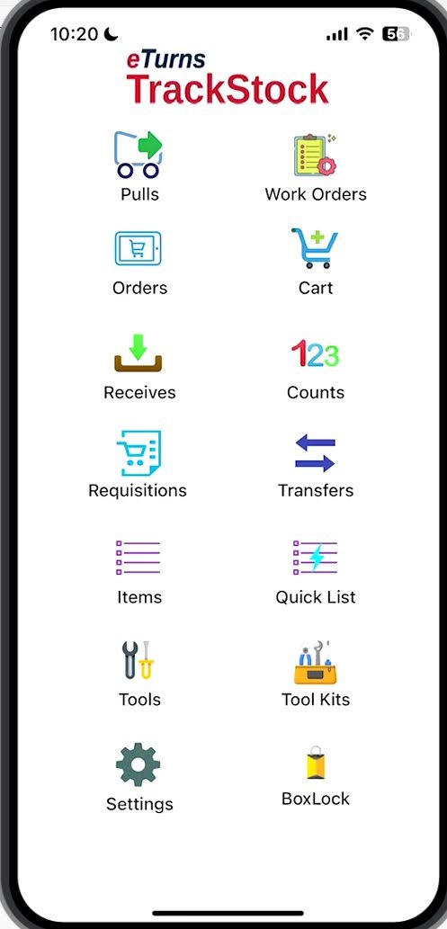 screenshot of eTurns