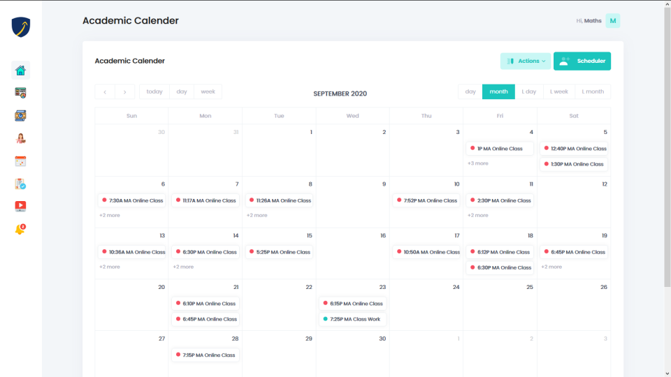 screenshot of eTutor