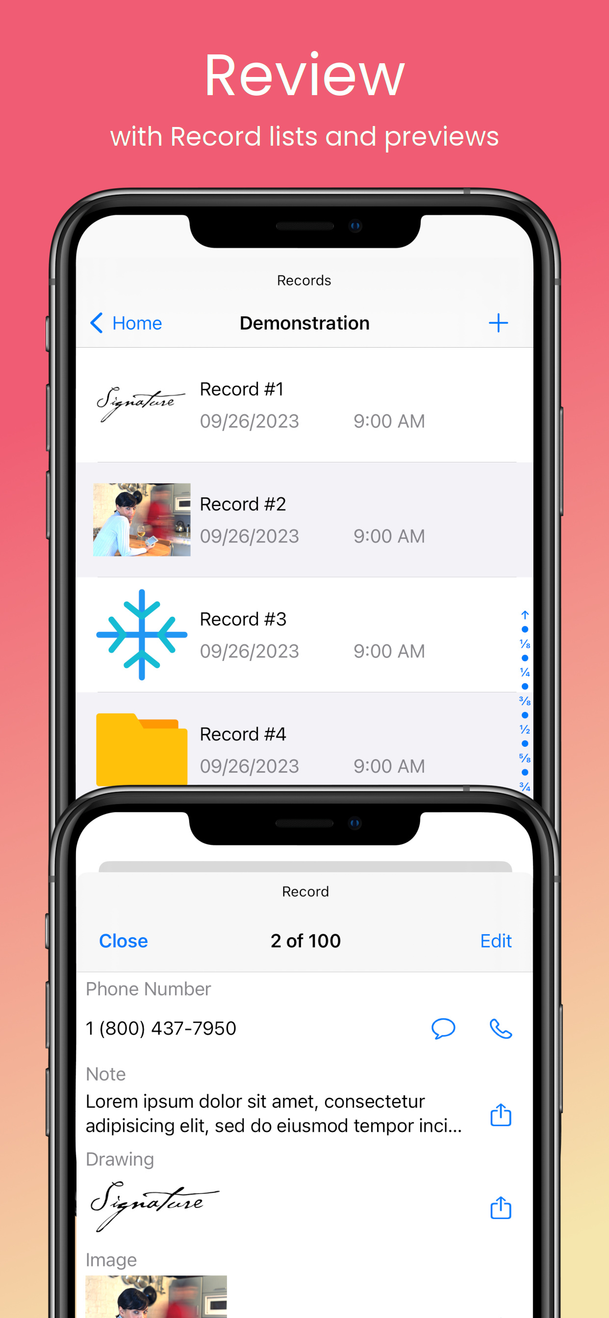 screenshot of easyAsPieDB
